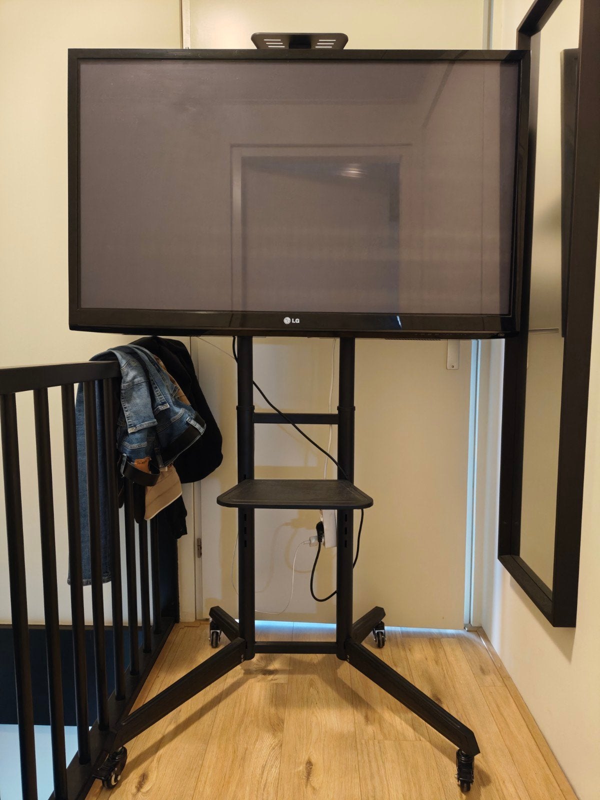 Verrijdbaar TV Standaard met 50" LG Plasma TV (50PK350), Audio, Tv en Foto, Ophalen, Gebruikt, LCD, 100 cm of meer