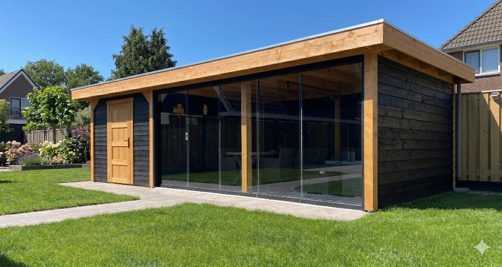 Tuinhuis type Modula zelf monteren € 9650,00., Tuin en Terras, Tuinhuizen, Verzenden, Nieuw, 500 cm of meer, Met overkapping