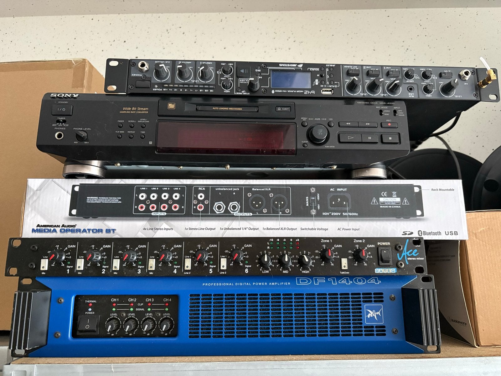 Professionele Audio Apparatuur Set: Versterker, Mixer, Spele, Ophalen of Verzenden, Gebruikt