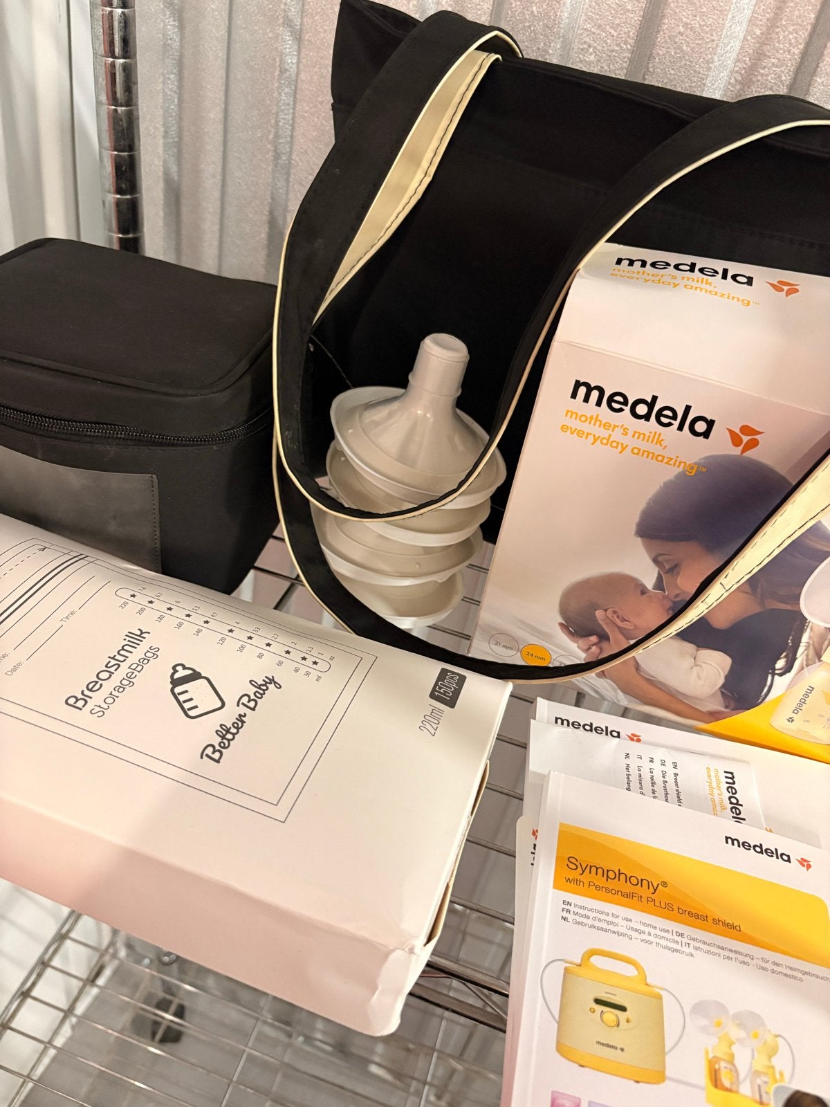 Medela Borstkolf Set: Symphony, PersonalFit PLUS & Accessoir, Dubbelzijdig, Medela, Borstkolf, Ophalen of Verzenden