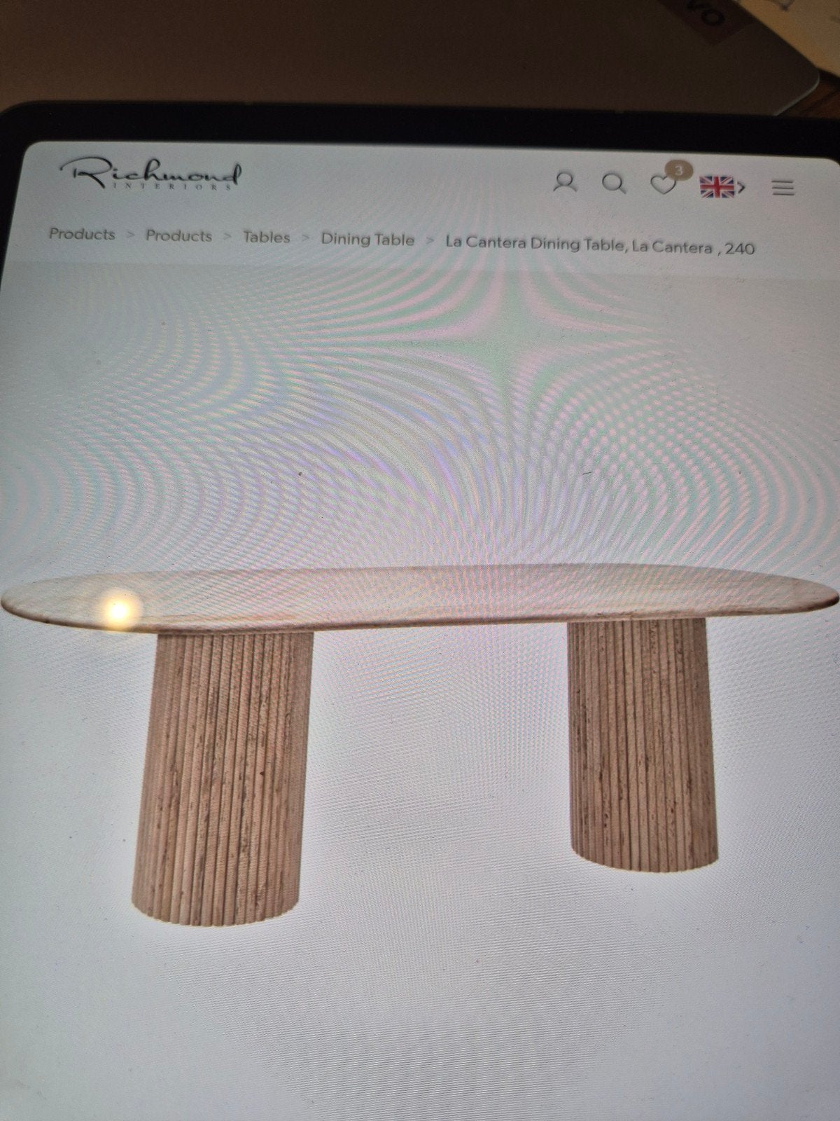 Richmond LUX aanbieding tafel  LA CANTERA 240 TRAVERTIN, Huis en Inrichting, Tafels | Salontafels, Ophalen, 50 tot 100 cm, Rechthoekig