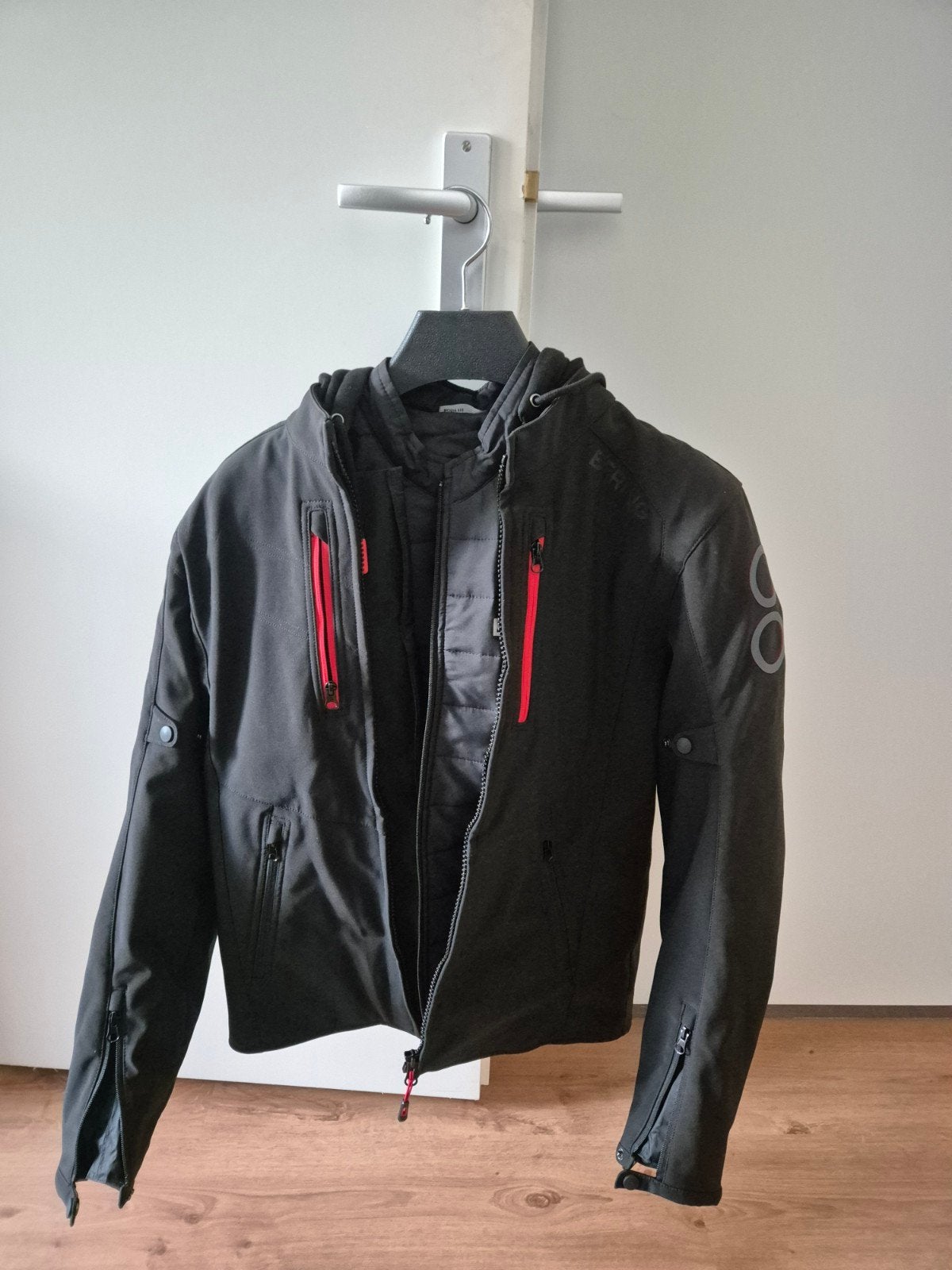 Zwarte Berin motorjas maat L, Motoren, Kleding | Motorkleding, Jas | textiel, Ophalen