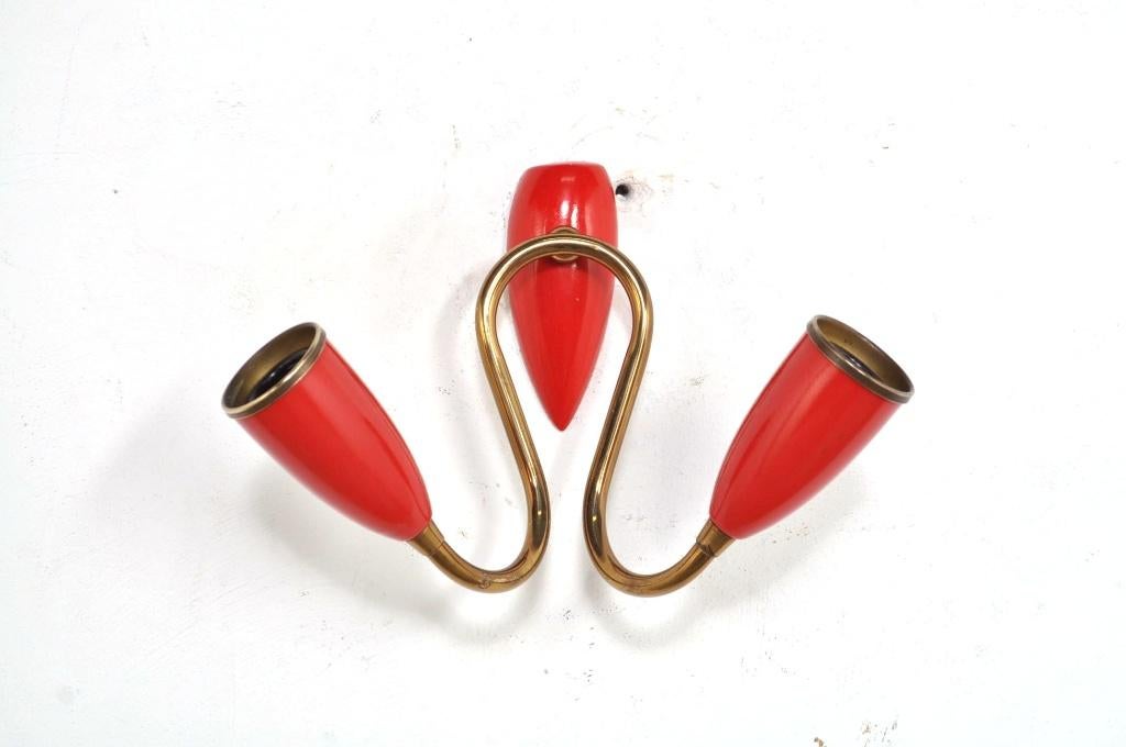 Vintage Sputnik wandlamp spider dubbele lamp jaren 50, Ophalen of Verzenden, Gebruikt