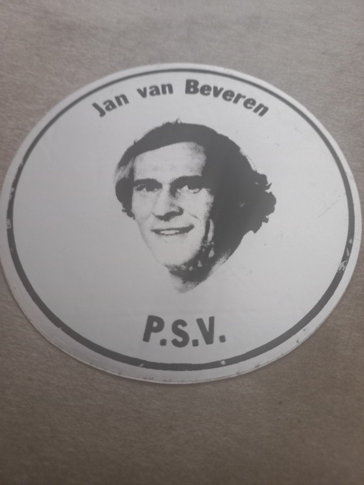 PSV Jan van Beveren Sticker - Vintage Voetbal Memorabilia, Ophalen of Verzenden