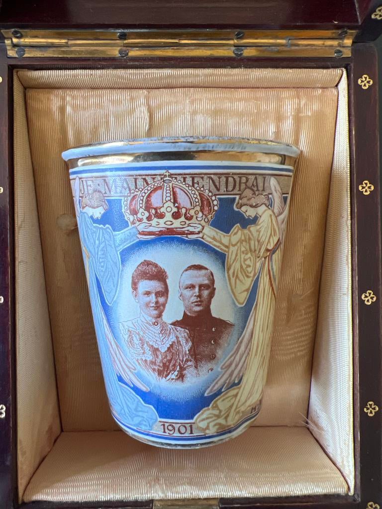 Huwelijksherdenkingsbeker Wilhelmina & Hendrik 1901, Ophalen of Verzenden