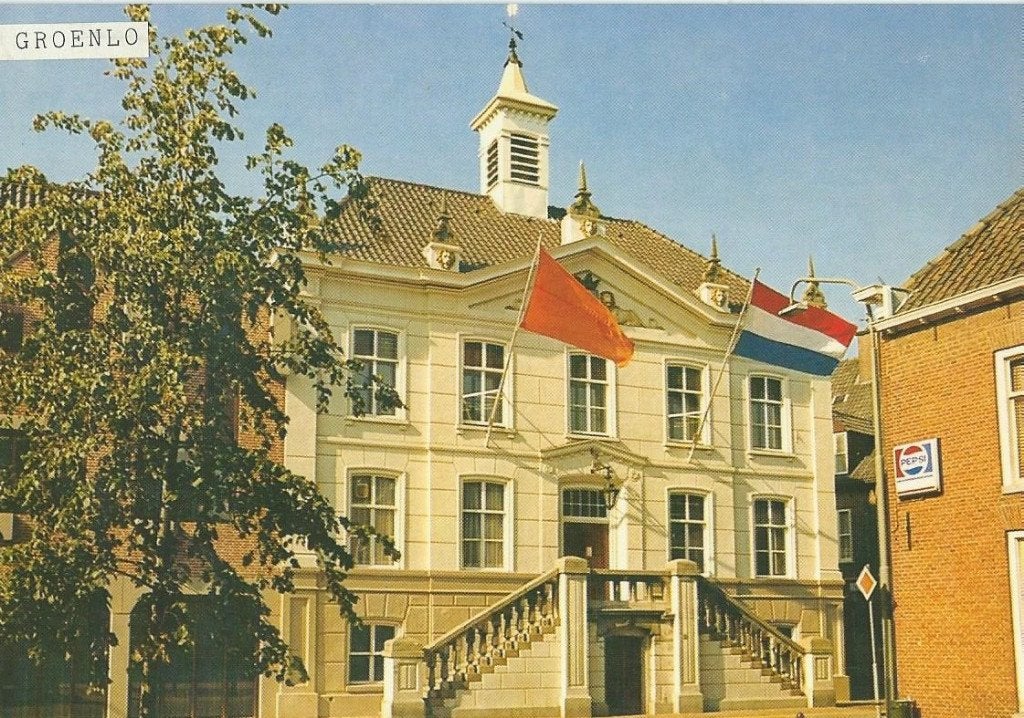 ANSICHTKAART GROENLO  Gemeentehuis, Ophalen of Verzenden, Ongelopen, Gelderland