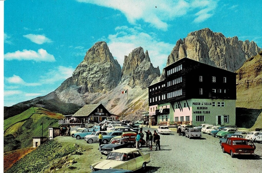 Dolomiti Passo Sella, Ophalen of Verzenden, Ongelopen, Italië
