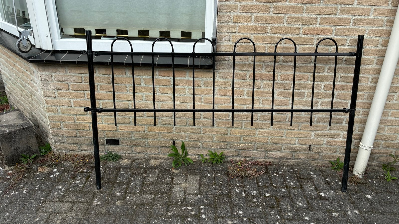 Zwart ijzeren sierhekwerk voor tuin of erf, Ophalen, Gebruikt, IJzer, Sierhekwerk