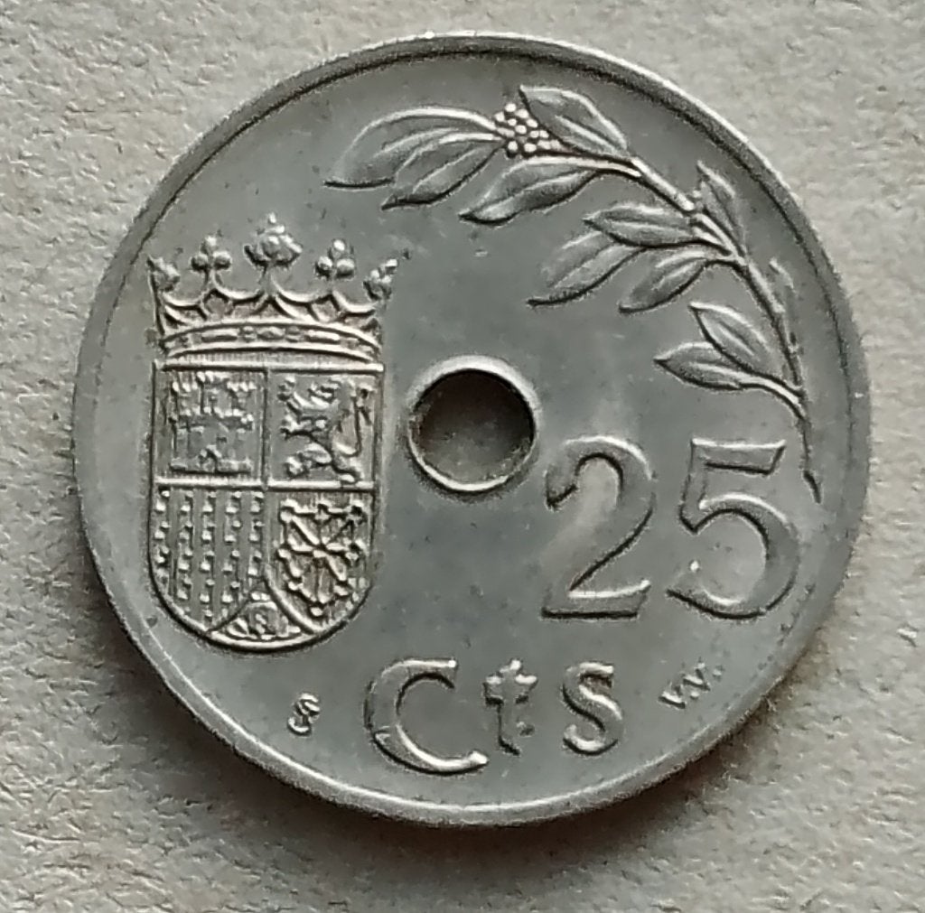 Spanje, 25 centimos 1937, Ophalen of Verzenden, Overige landen, Losse munt