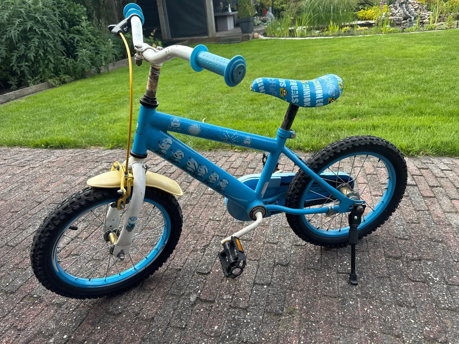 Kinderfietsje 45 cm frame- Blauw met hand en terug trap rem, Fietsen en Brommers, Fietsen | Kinderfietsjes, Ophalen, Gebruikt