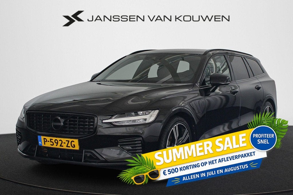Volvo V60 2.0 T6 Recharge AWD R-Design Harman Kardon Stoel-S, Gebruikt, Euro 6, 4 cilinders, Leder en Stof