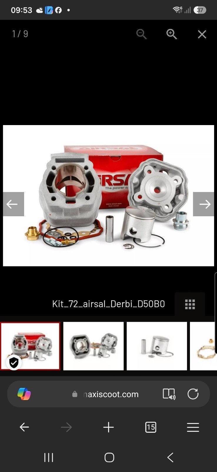 Cilinder Kit Airsal Alu Sport 70cc Derbi Euro 3/4, Ophalen of Verzenden, Nieuw, Cilinder, Airsal