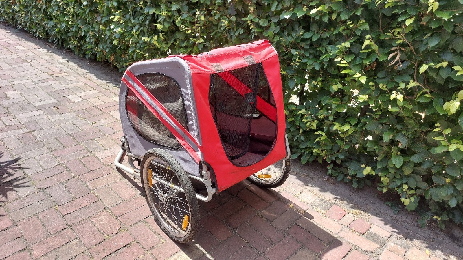 Fietskarren, Fietsen en Brommers, Fietsaccessoires | Aanhangers en Karren, Ophalen of Verzenden, Gebruikt, Hondenkar