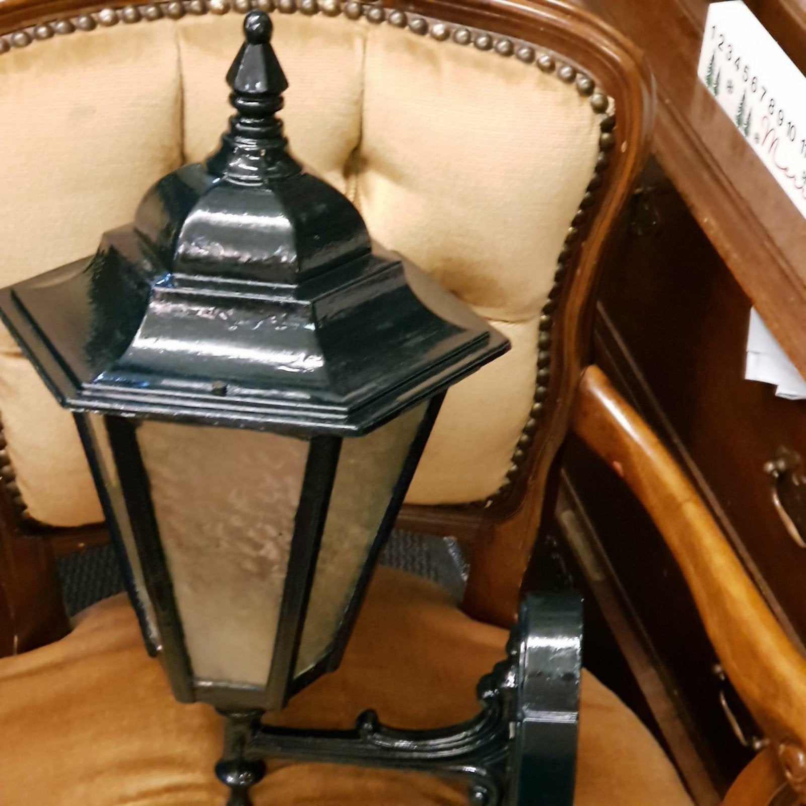 Antieke Buitenlamp / Wandlamp - Gietijzer, Ophalen of Verzenden