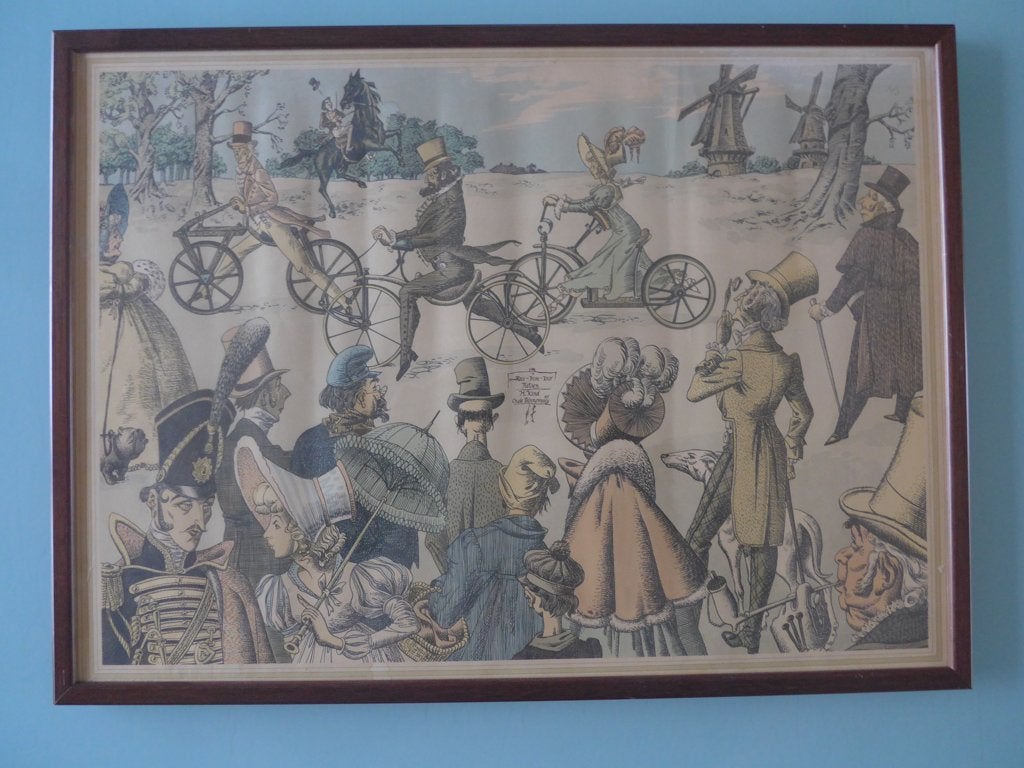 Vintage Poster Draisines Race Lemet H' sum zeldzaam, Ophalen, Dagelijks leven, Ets, 1900 - 1949