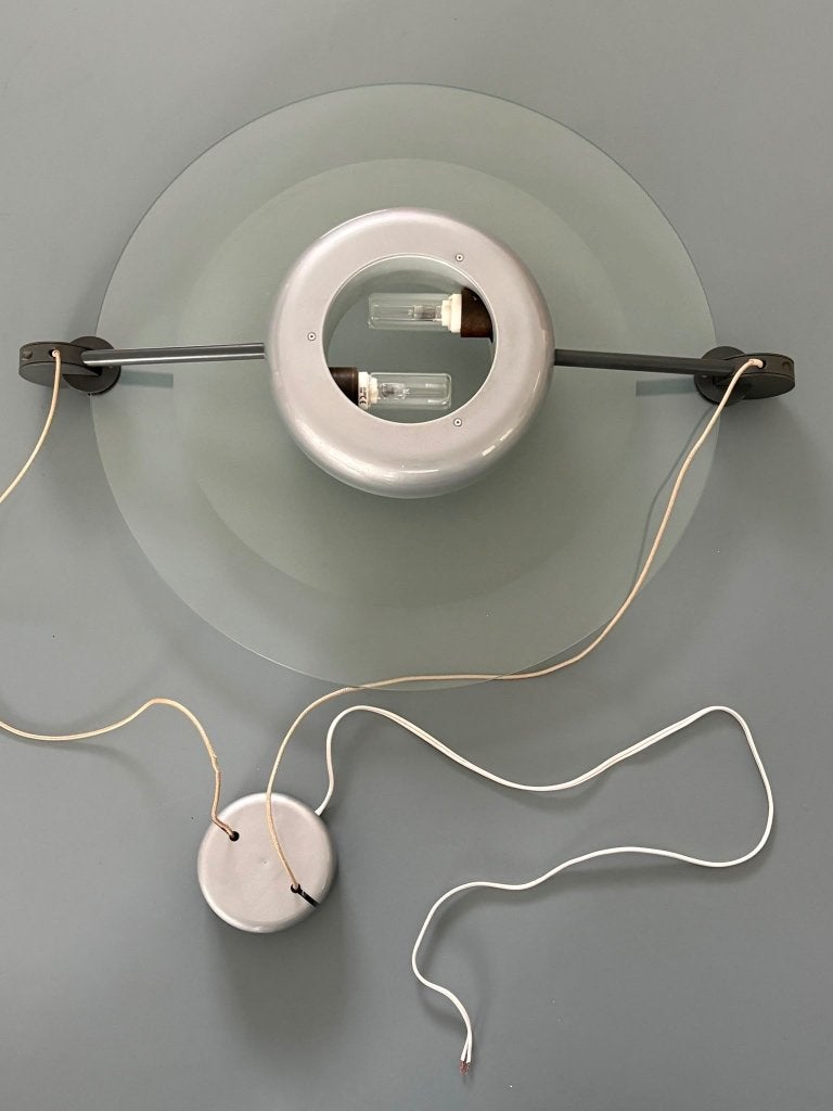 Artemide Cyclos Sospensione, vintage, Michele de Lucchi,, Huis en Inrichting, Lampen | Hanglampen, Ophalen, Gebruikt, Post-modern Italiaans design, Memphis, jaren '80