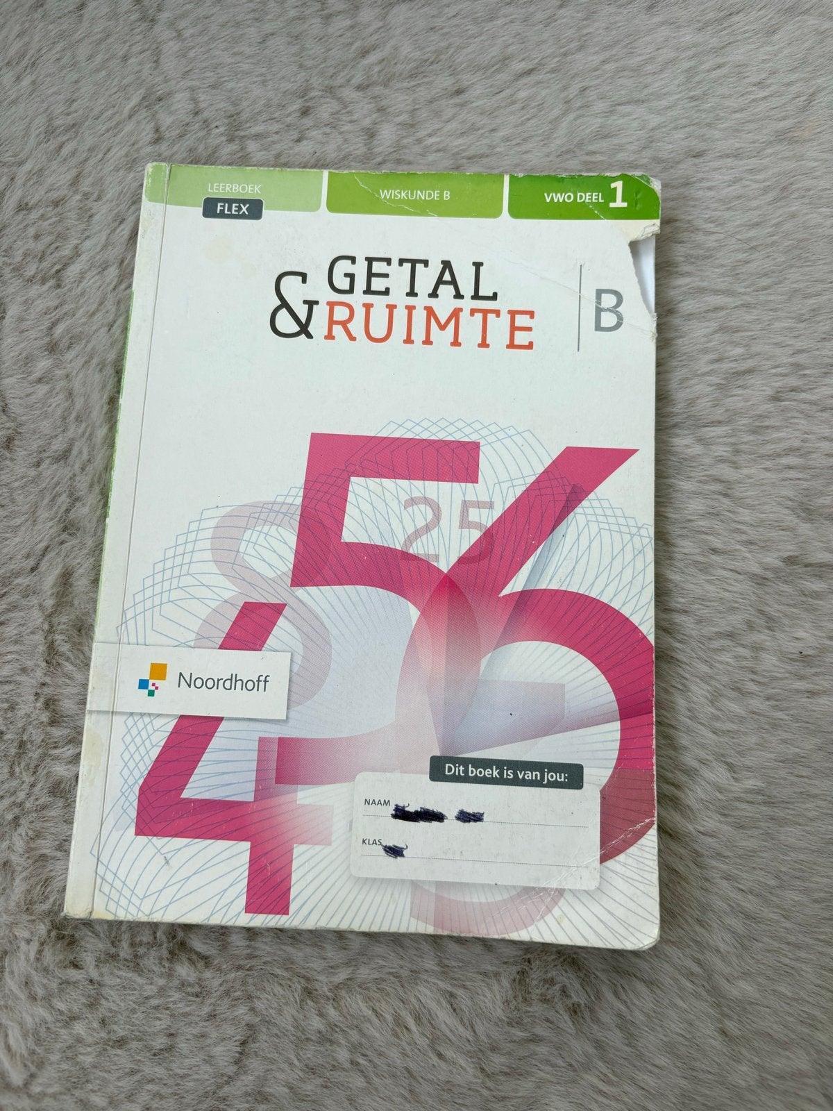 Getal & Ruimte Wiskunde B VWO Deel 1 Leerboek Flex, Ophalen of Verzenden, Gelezen, VWO, Wiskunde B
