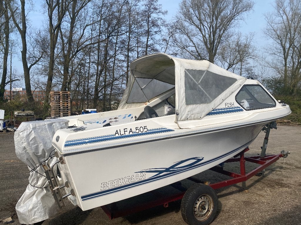 Beekman alfa 505 Fish evt met trailer en 30 pk, Ophalen, 10 tot 30 pk, Gebruikt, Elektrische start
