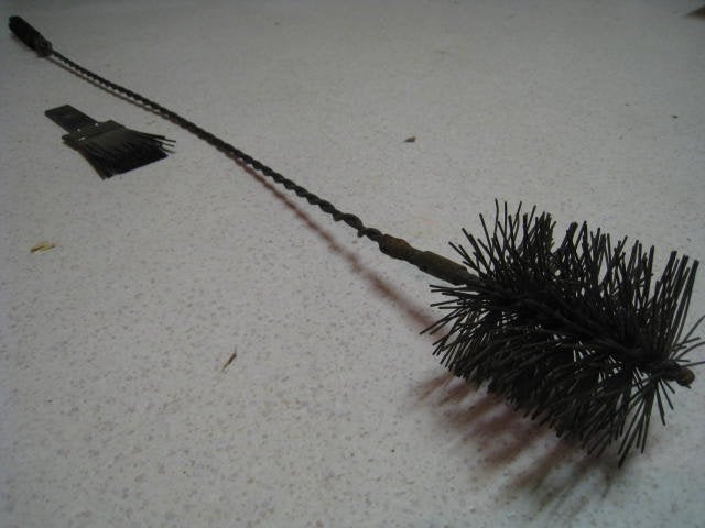 Staaf met 2 borstels, L 116cm. Plus kleine platte borstel., Ophalen of Verzenden, Nieuw