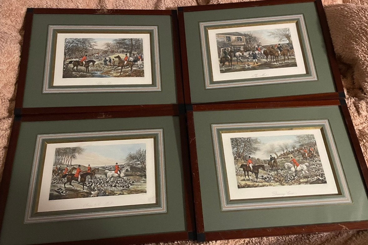 Foxhunt/jachttafereel, Antiek en Kunst, Kunst | Etsen en Gravures, Ophalen of Verzenden