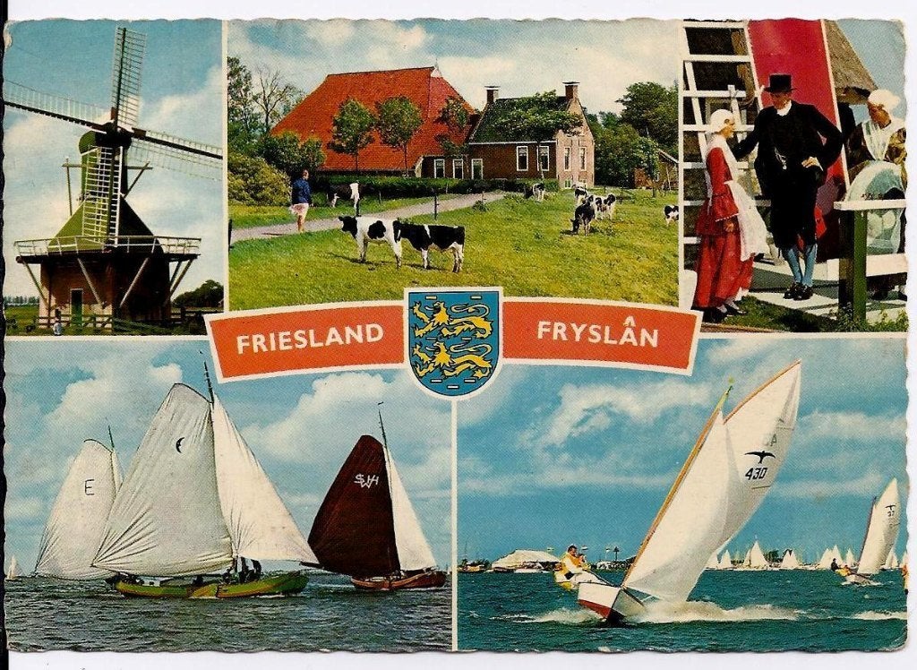 gelopen ansichtkaart friesland ( 123 ), Ophalen of Verzenden, 1980 tot heden, Gelopen, Friesland