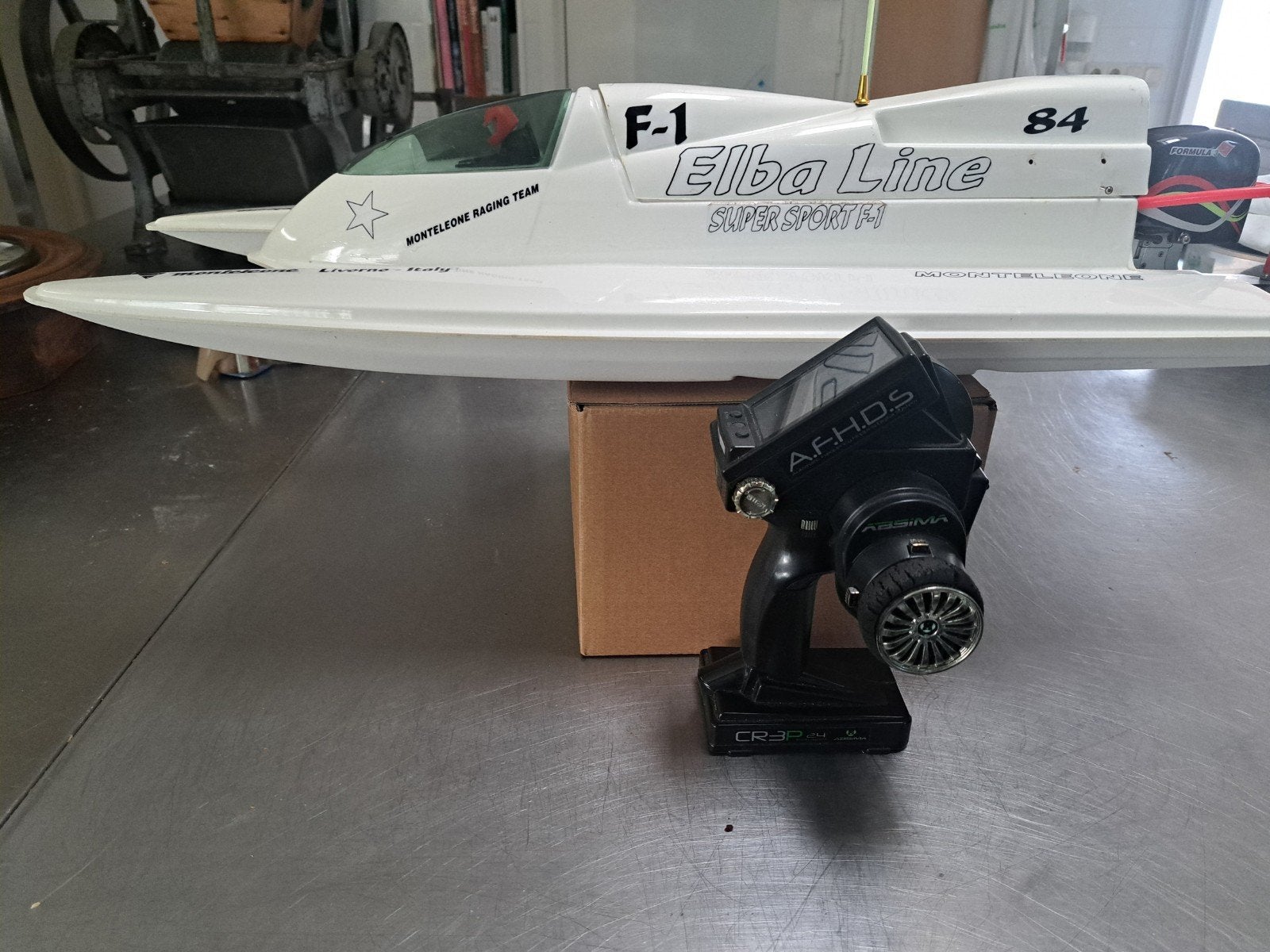 RC Raceboot F-1 Elba Line Super Sport met Afstandsbediening, Ophalen of Verzenden, Zo goed als nieuw