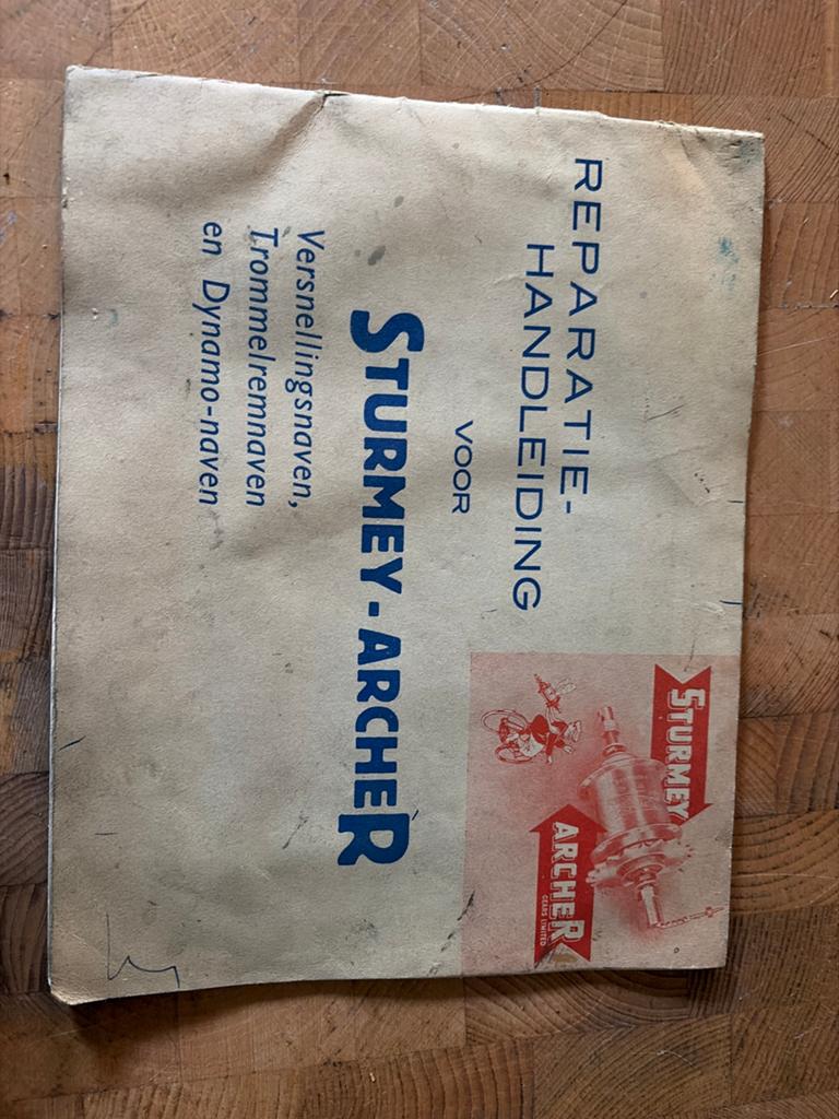 Sturmey-Archer Reparatiehandleiding Naven, Verzamelen, Ophalen of Verzenden