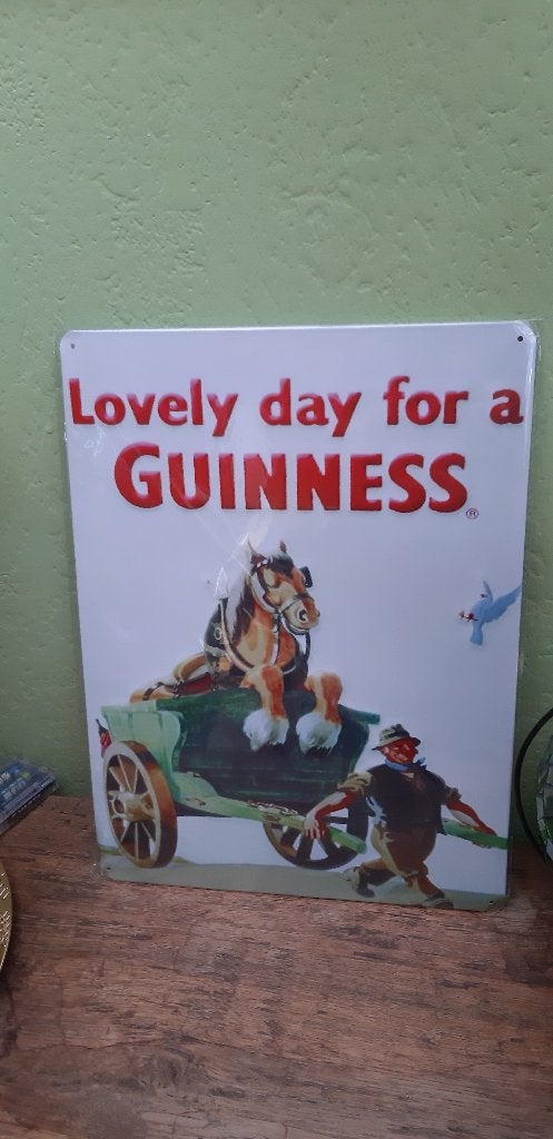 Reclamebord Guinness 40 x 30 cm, Ophalen of Verzenden, Nieuw, Reclamebord, Plaat of Schild, Overige merken