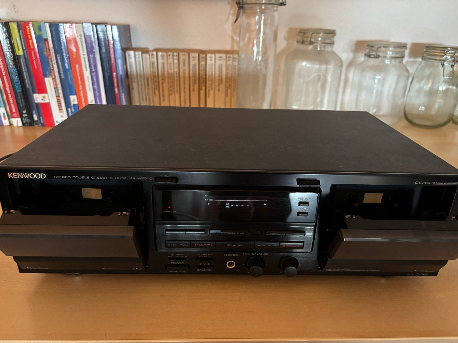 Kenwood KX-W6040 Stereo Dubbel Cassettedeck, Audio, Tv en Foto, Ophalen, Dubbel, Kenwood, Auto-reverse