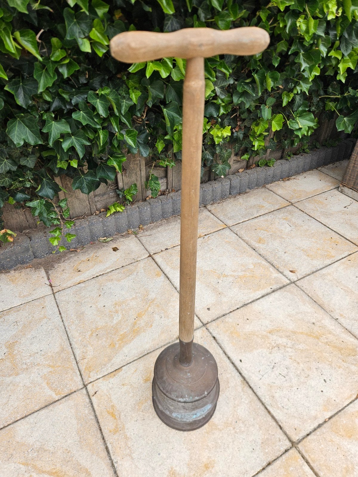 Antieke wasstamper compleet en met originele patina, Antiek en Kunst, Ophalen of Verzenden