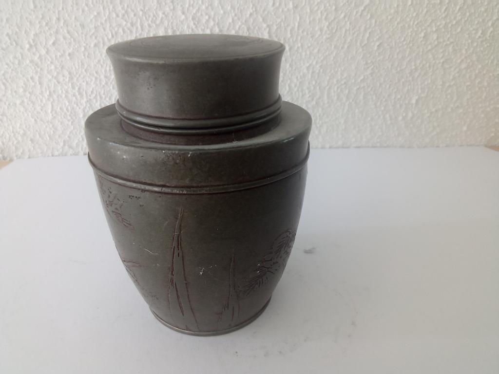 Tinnen theepot Chinees, Antiek en Kunst, Ophalen of Verzenden