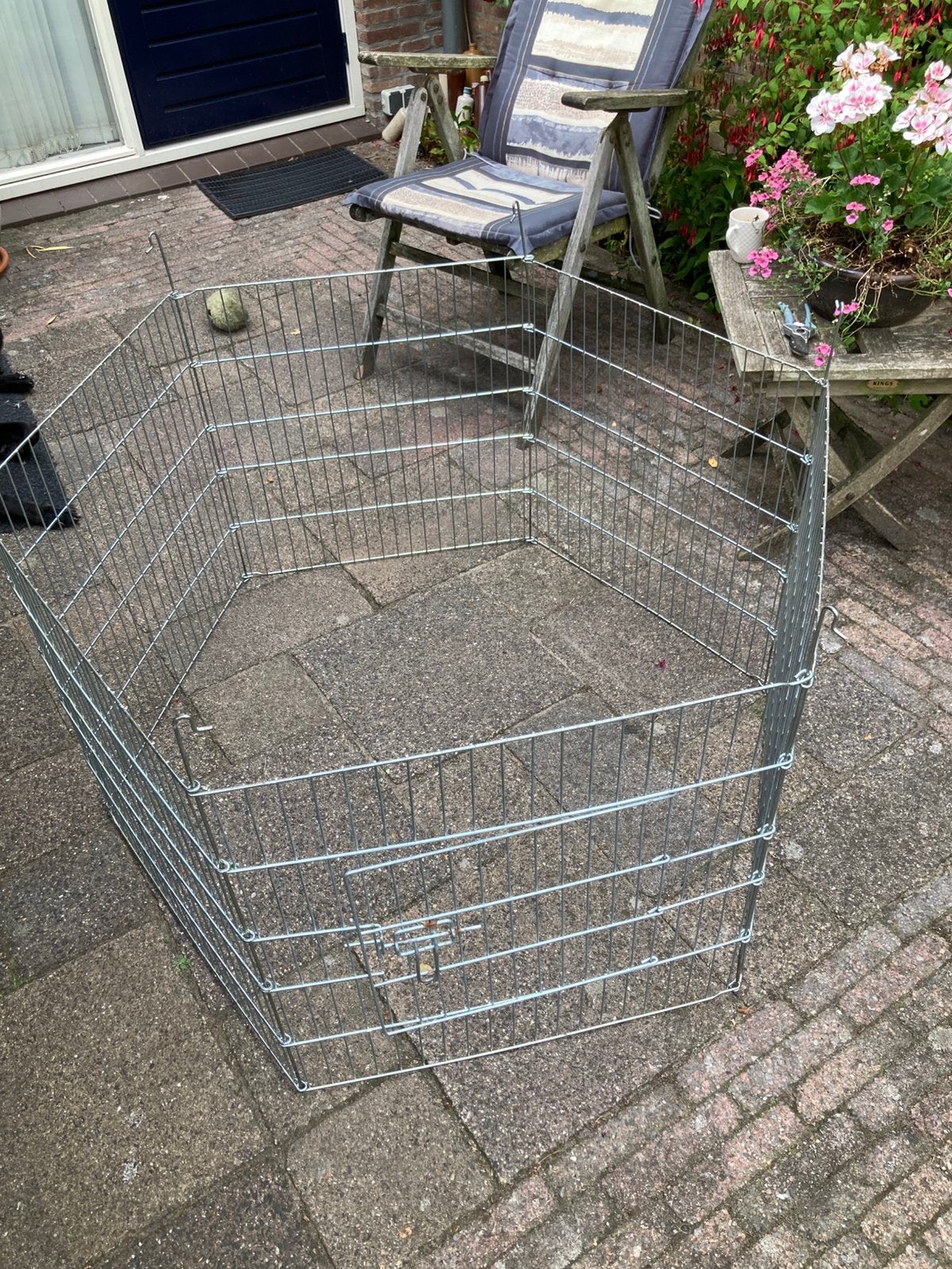 Puppyren konijnenren, Dieren en Toebehoren, Ophalen of Verzenden, Zo goed als nieuw, 110 cm of meer