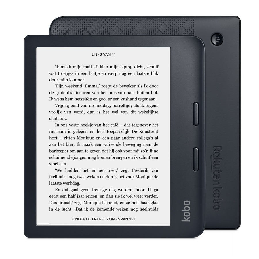 Kobo Libra 2 - Zwart, Zo goed als nieuw, incl. doos, Wi-Fi, Kobo, Ophalen of Verzenden, Zo goed als nieuw
