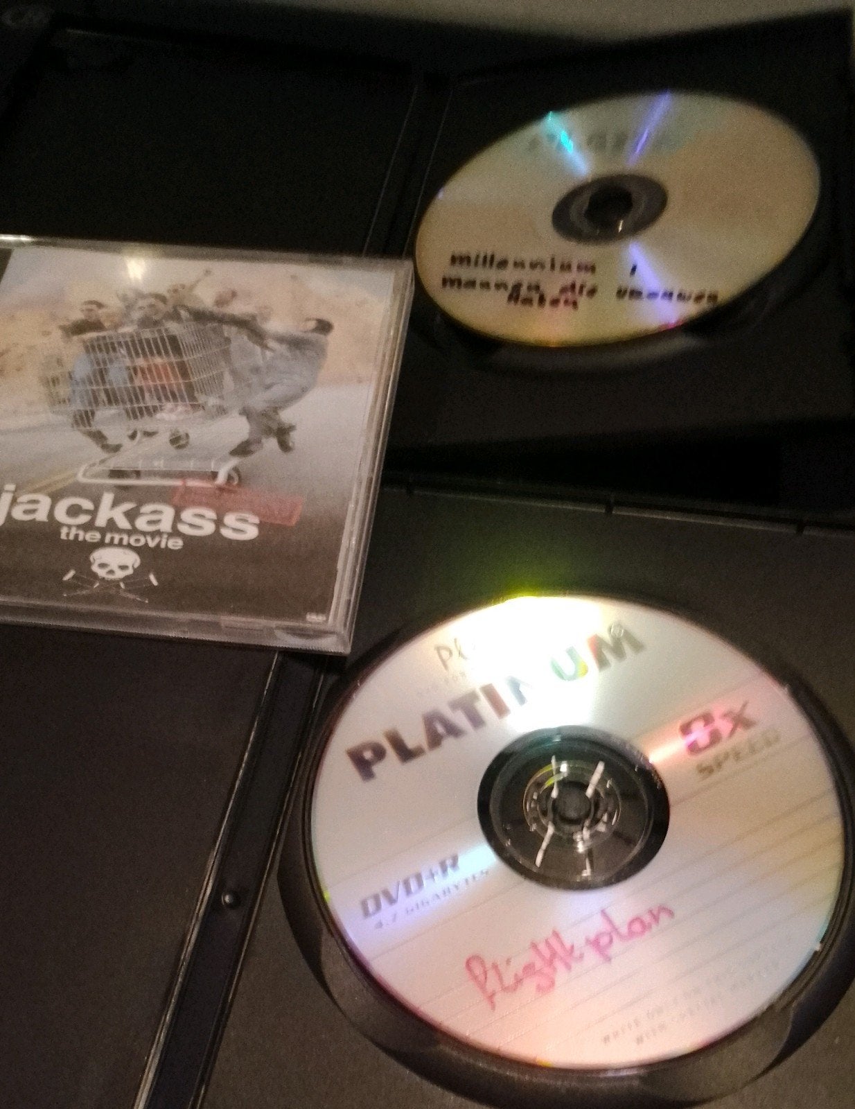 GRATIS 3 gebrande DVDS, waaronder Jackass The Movie, Alle leeftijden, Ophalen of Verzenden, Gebruikt, Inclusief doosje
