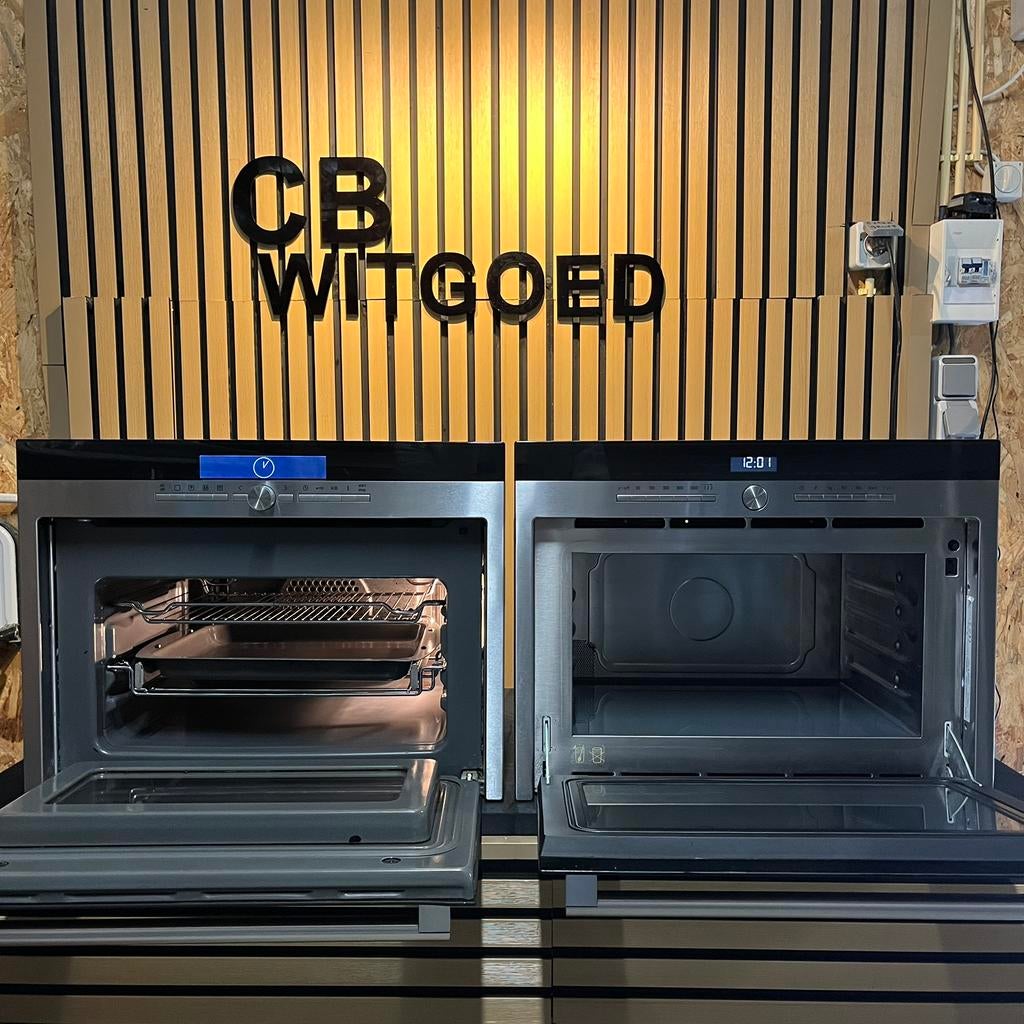Luxe Siemens set solo oven + solo magnetron, Ophalen, Zo goed als nieuw, Oven met grill, Inbouw