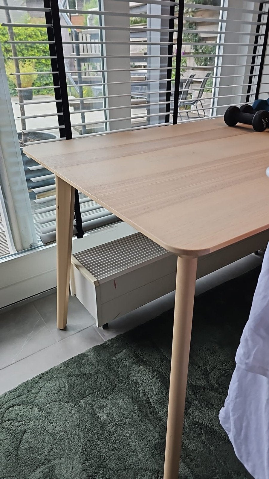 Ikea Lisabo eettafel, Ophalen, 100 tot 150 cm, 50 tot 100 cm, Zo goed als nieuw