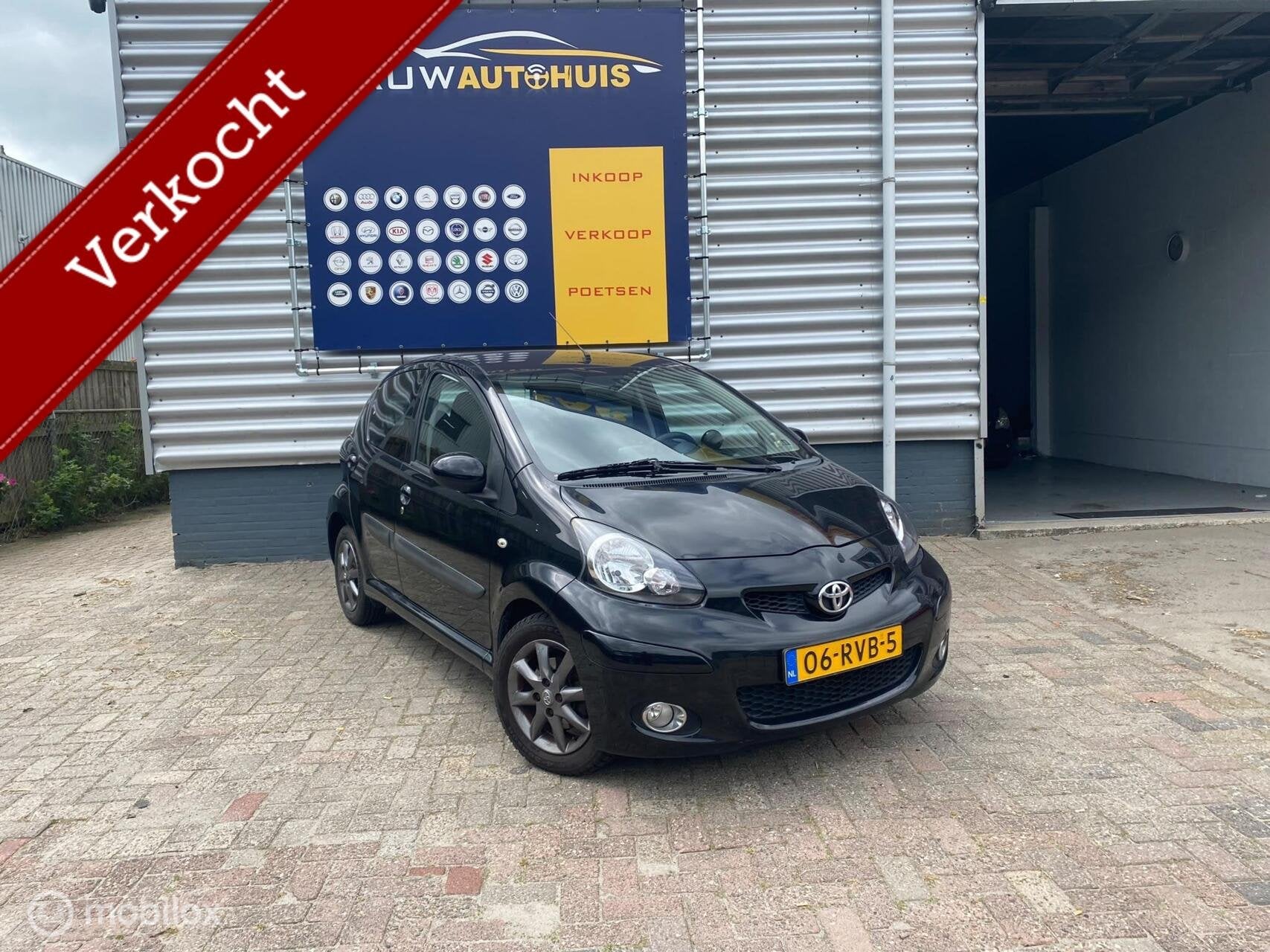 Toyota Aygo 1.0 2011 Navigator|Airco|APK|Elek Ramen|CV|Navi, Voorwielaandrijving, Euro 5, Stof, Zwart