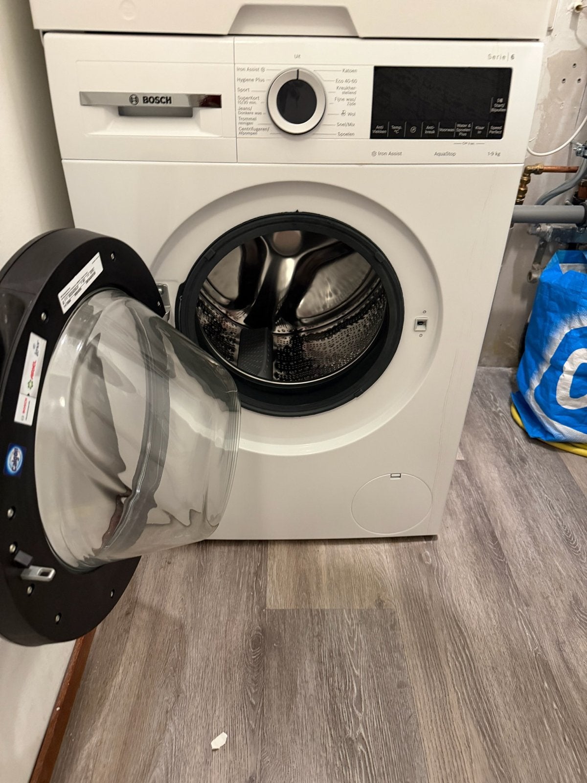 Bosch Serie 6 Wasmachine - 9 kg, 1400 toeren, Ophalen, 1200 tot 1600 toeren, 8 tot 10 kg, Zo goed als nieuw
