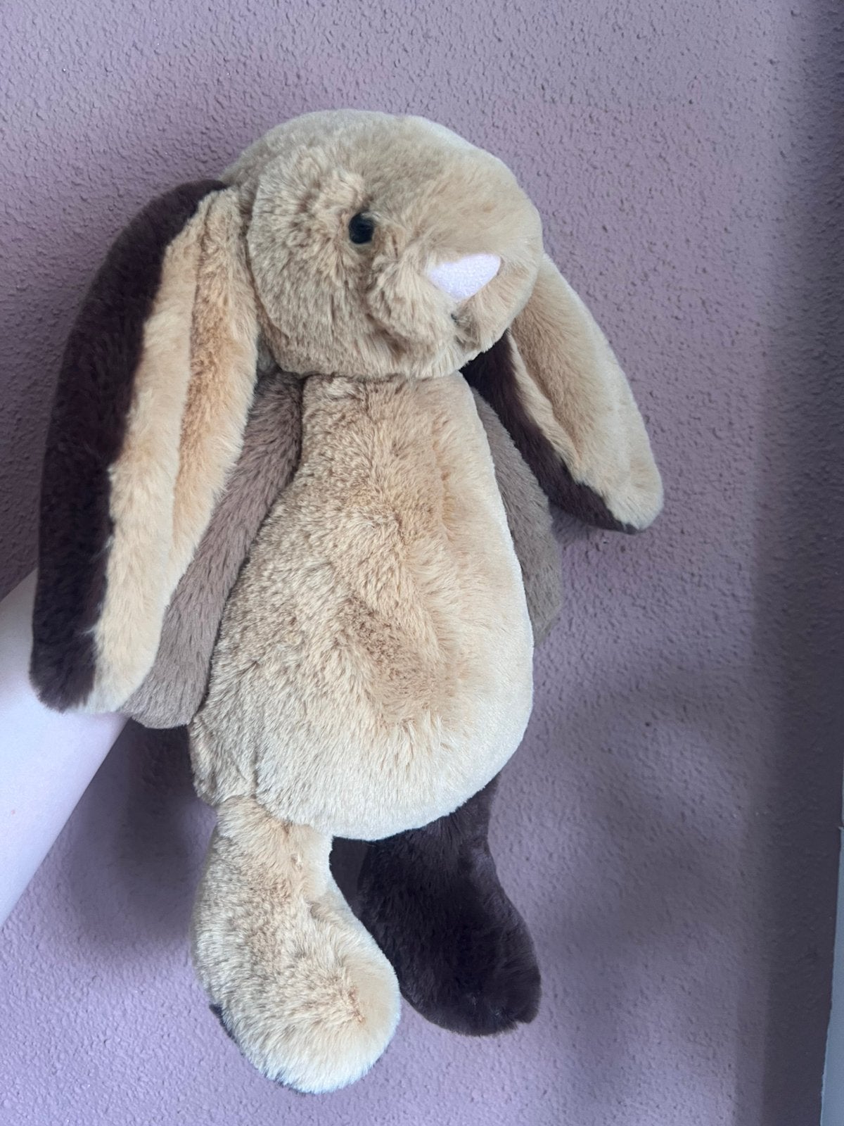 Jellycat Bashful Patchwork Brown Bunny, Ophalen of Verzenden, Zo goed als nieuw, Konijn