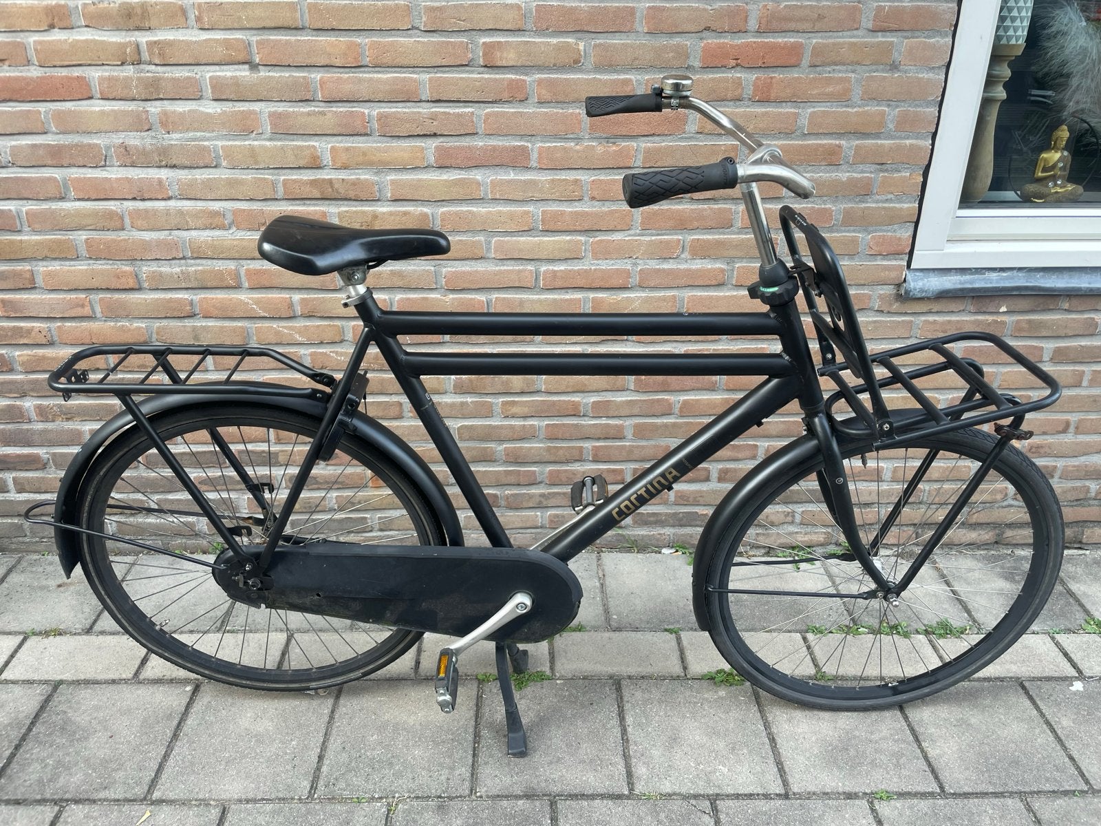 Cortina Transportfiets Herenfiets Zwart, Overige merken, Terugtraprem, Gebruikt, Versnellingen