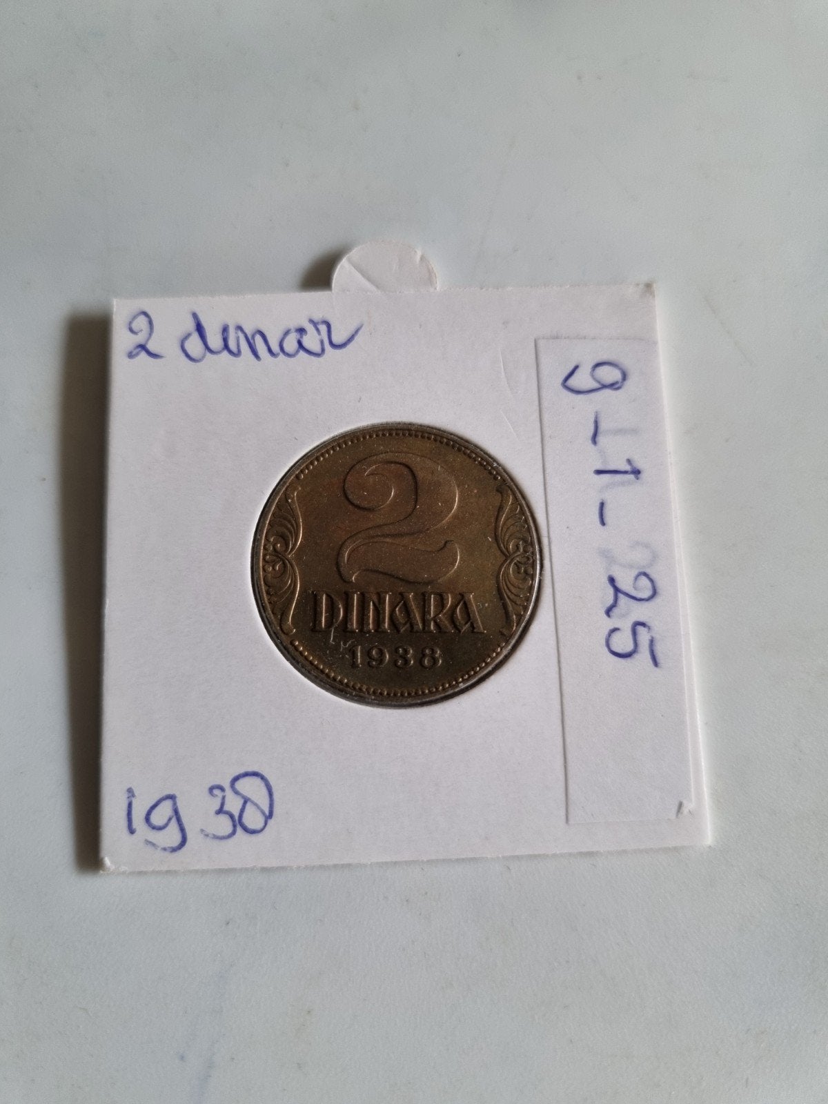 Joegoslavië: een zeer mooie 1 Dinar munt 1938, Ophalen of Verzenden, Joegoslavië, Losse munt