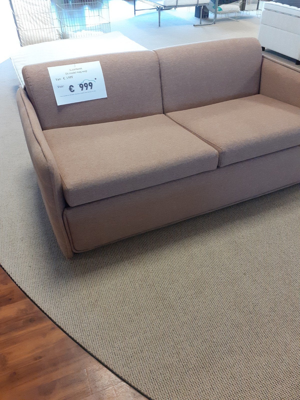 Slaapbank 140x190 cm - Ideaal voor studenten/logeerkamer, Bruin, Nieuw, Tweepersoons, 140 cm