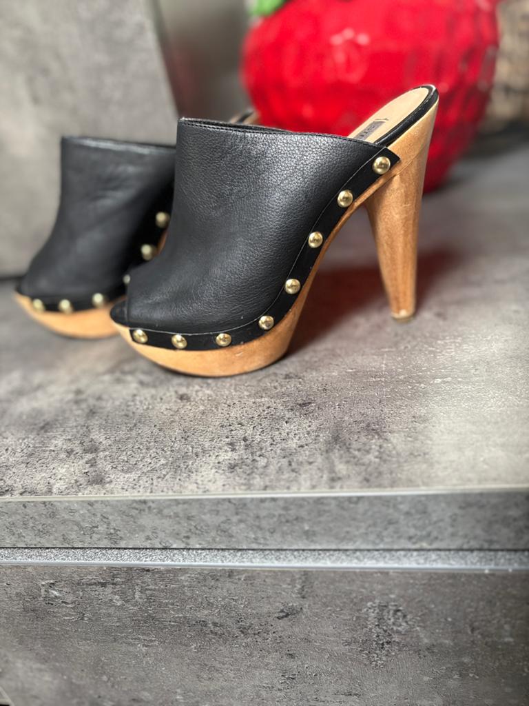 Steve Madden muiltjes, Zwart, Zo goed als nieuw, Sandalen of Muiltjes, Ophalen of Verzenden