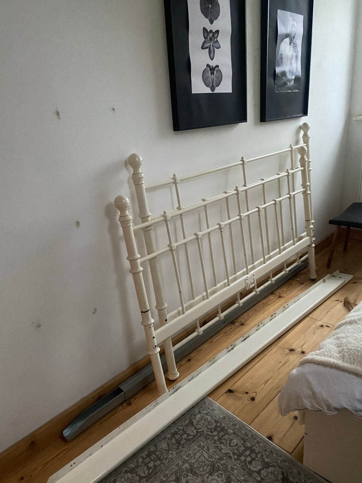 Tweepersoons bed met spijltjes Ikea, Huis en Inrichting, Ophalen, Gebruikt, Tweepersoons, 140 cm