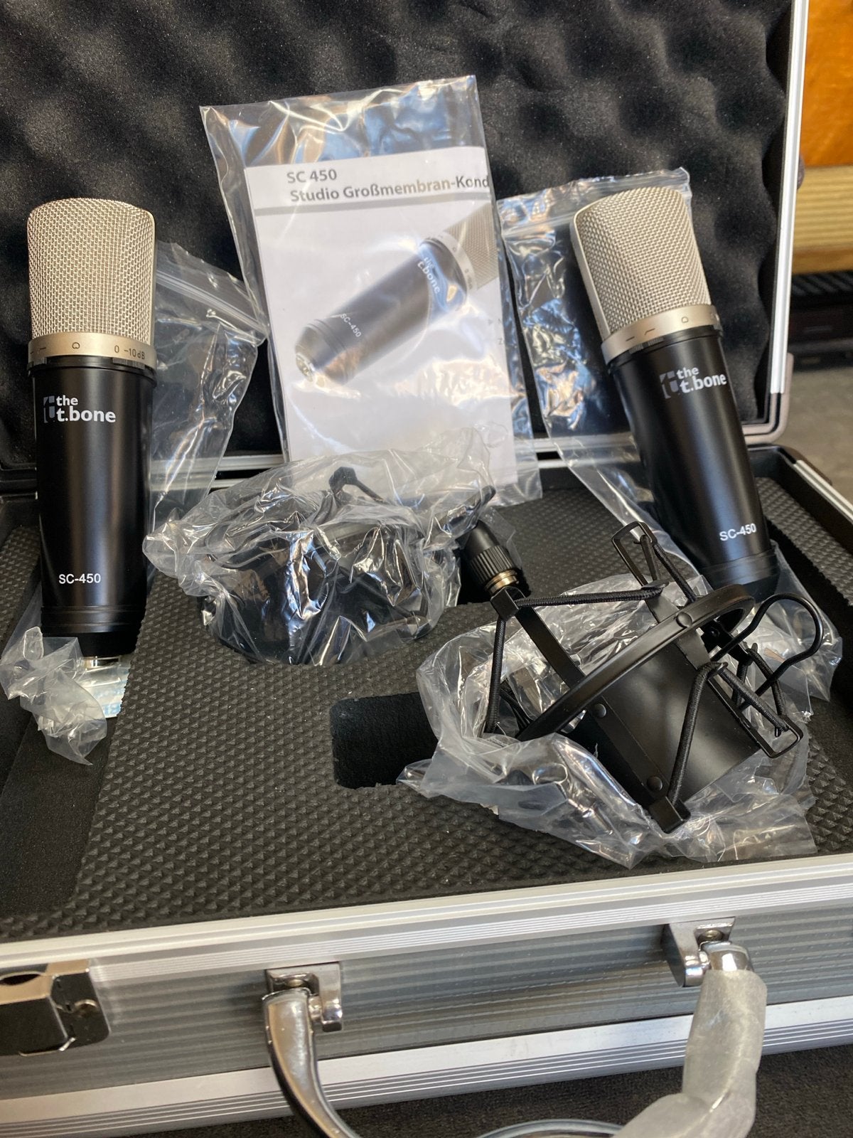 The t.bone SC-450 Studio Grootmembraan Condensator Microfoon, Muziek en Instrumenten, Microfoons, Ophalen of Verzenden, Zo goed als nieuw