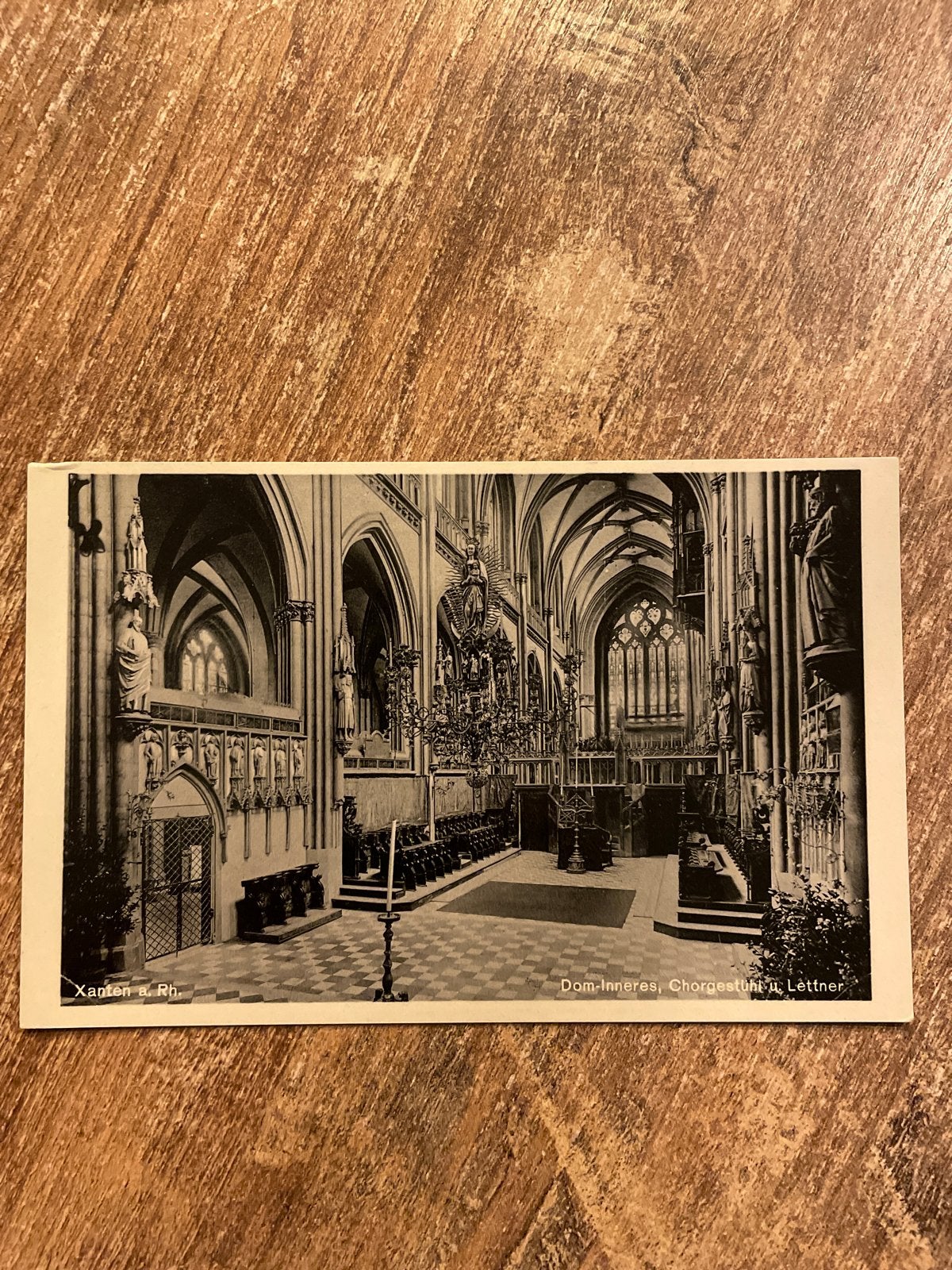 Oude Ansichtkaart Xanten Dom-Inneres, Chorgestühl u. Lettner, Verzamelen, Ophalen of Verzenden, Ongelopen, Duitsland