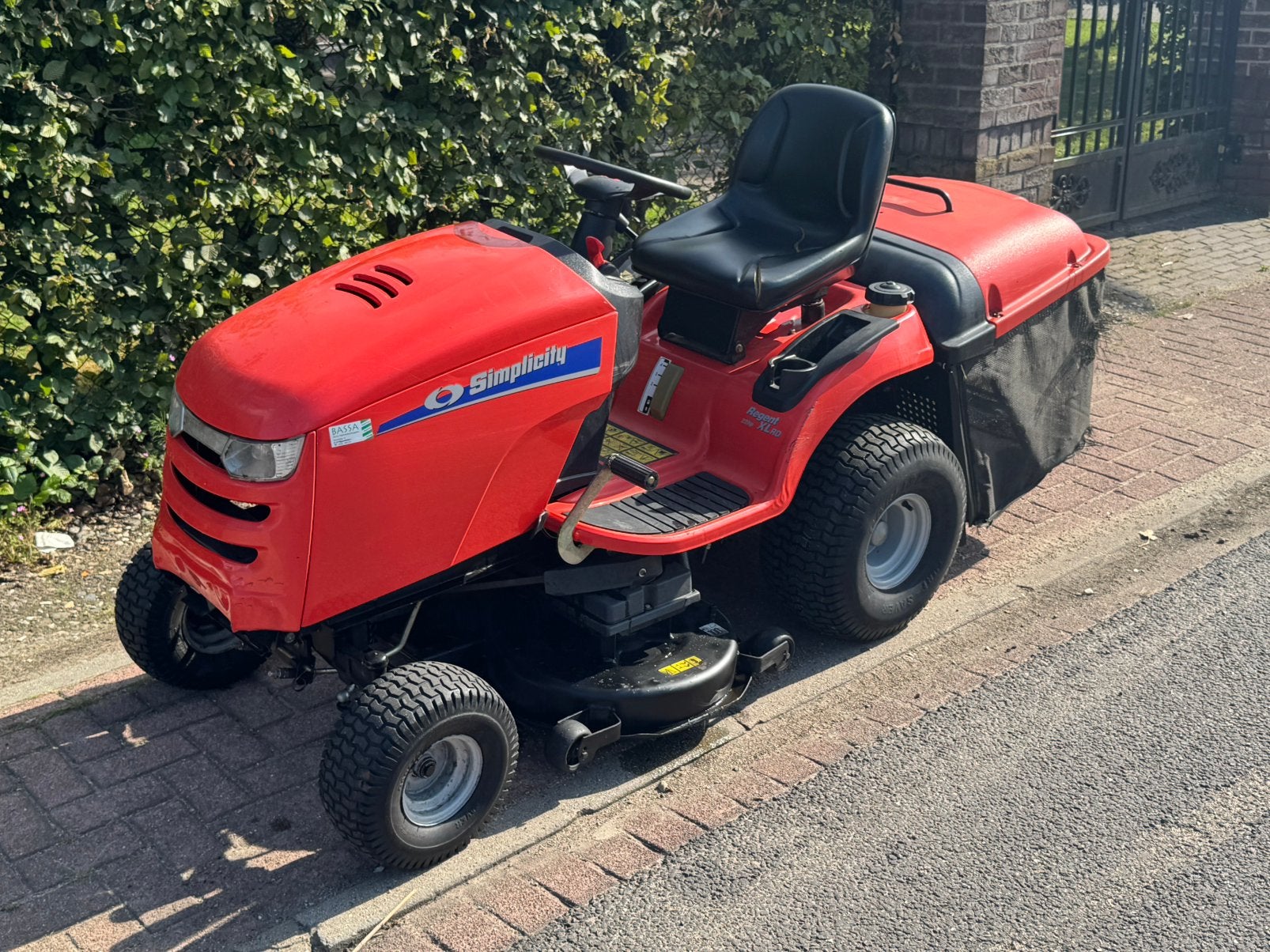 Simplicity Regent XL RD zitmaaier 22 pk met opvangbak, Tuin en Terras, Ophalen, Gebruikt, Opvangbak, 90 tot 120 cm