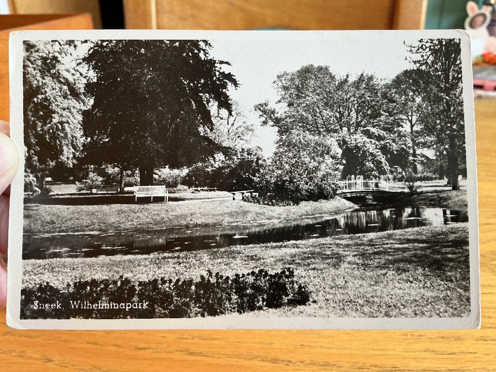 Sneek Wilhelmina park, Ophalen of Verzenden, 1940 tot 1960, Gelopen, Friesland