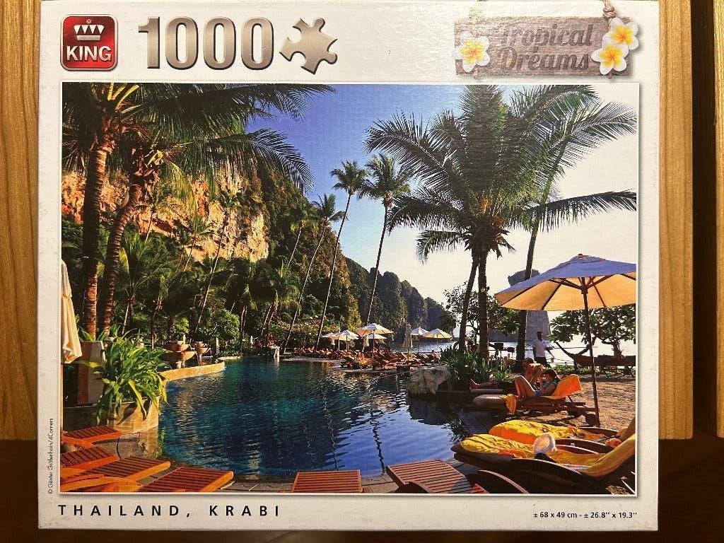 Legpuzzel Krabi, Thailand (1000 stukjes), Ophalen of Verzenden, 500 t/m 1500 stukjes, Zo goed als nieuw, Legpuzzel