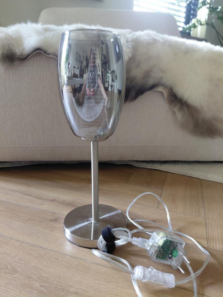 Moderne wijnglas lamp, Ophalen of Verzenden, Nieuw, Minder dan 50 cm